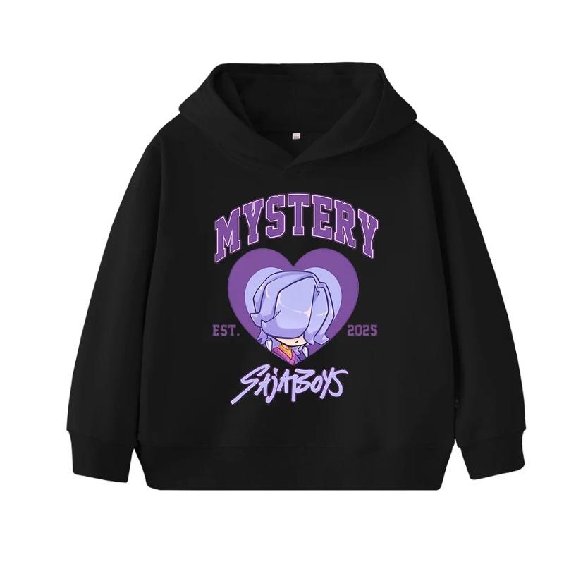 KPop Demon Hunters Saja Boys Cartoon Printed Hoodie Harajuku Pullover Kid's  Autumn Winter Fashion Outfit