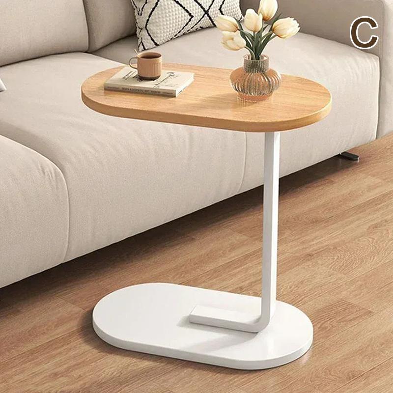 C Shaped Side Table Modern Light Luxury Style Small Coffee Table Living Room Portable Household Compact Tea Table