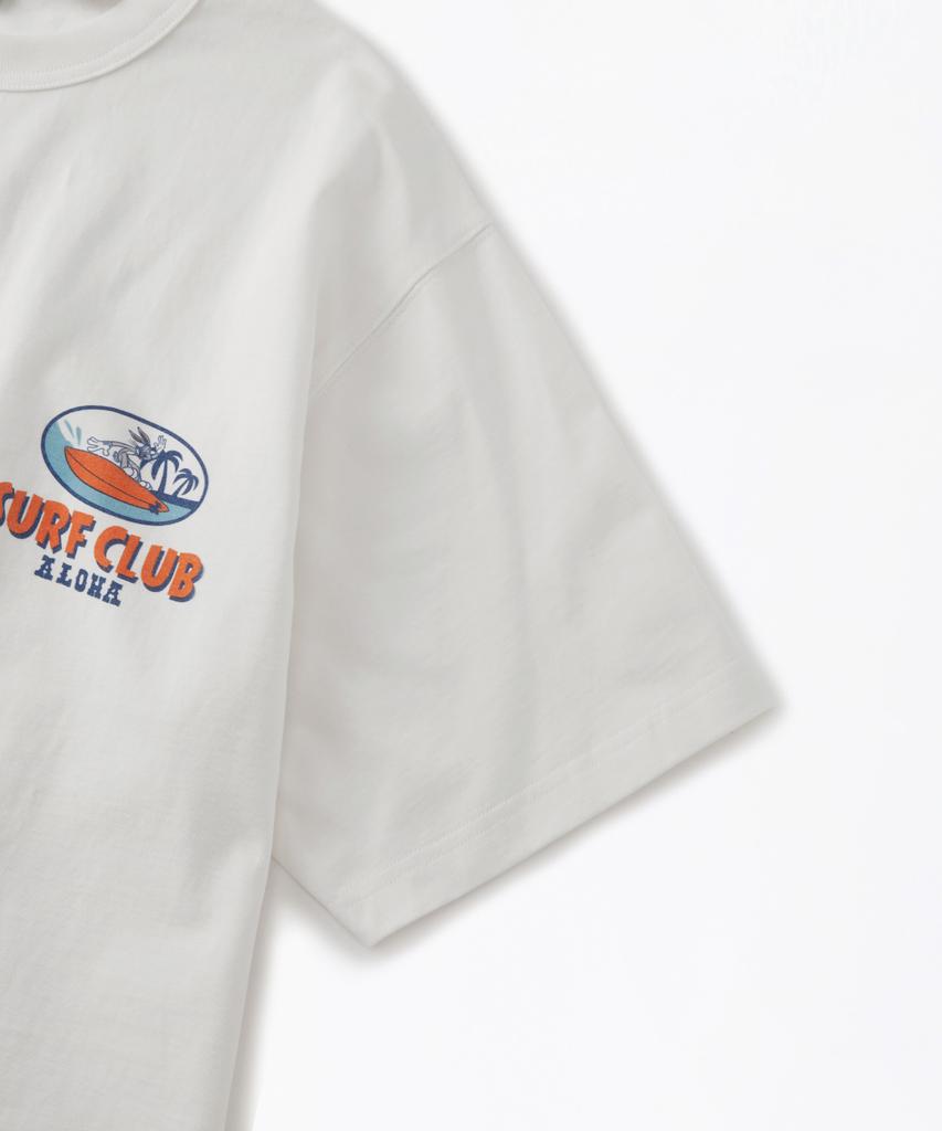 OUTSTANDING [Looney Tunes] Half Sleeve Tee(Surf Club)_Off White