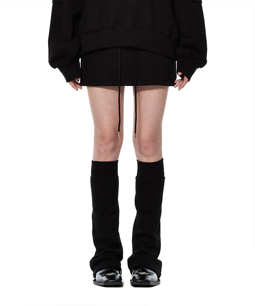 More Than Black Logo Cargo Sweat Skirt