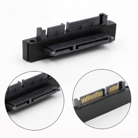 SFF-8482 SATA 22 Pin to 7+15 Pin SATA Male HDD Hard Drive Adapter 90 Degree Angle