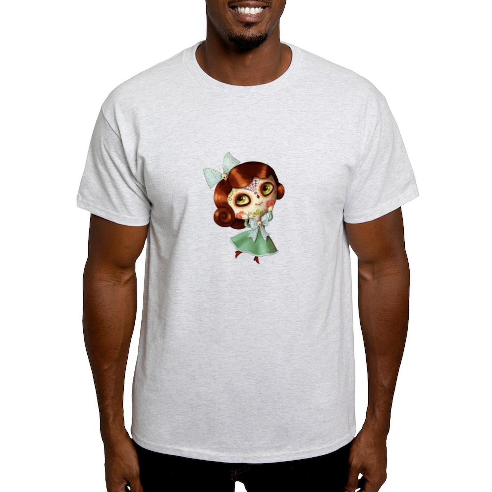 

CafePress The Day Of The Dead Vintage Doll T Shirt Light T-Shirt (1596582629) S разноцветный