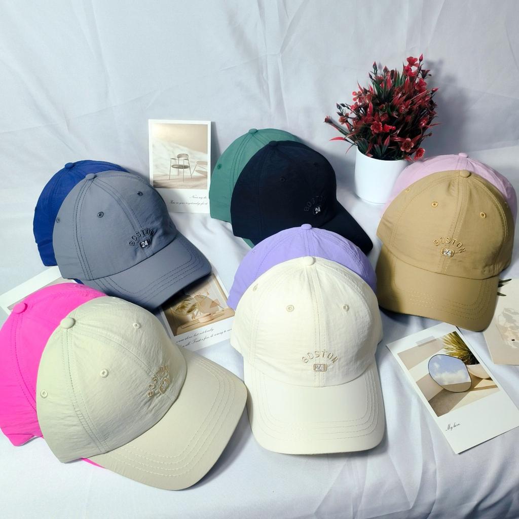 Spring and summer ins wind quick-drying peaked cap soft top casual letters thin baseball cap shading and sun protection