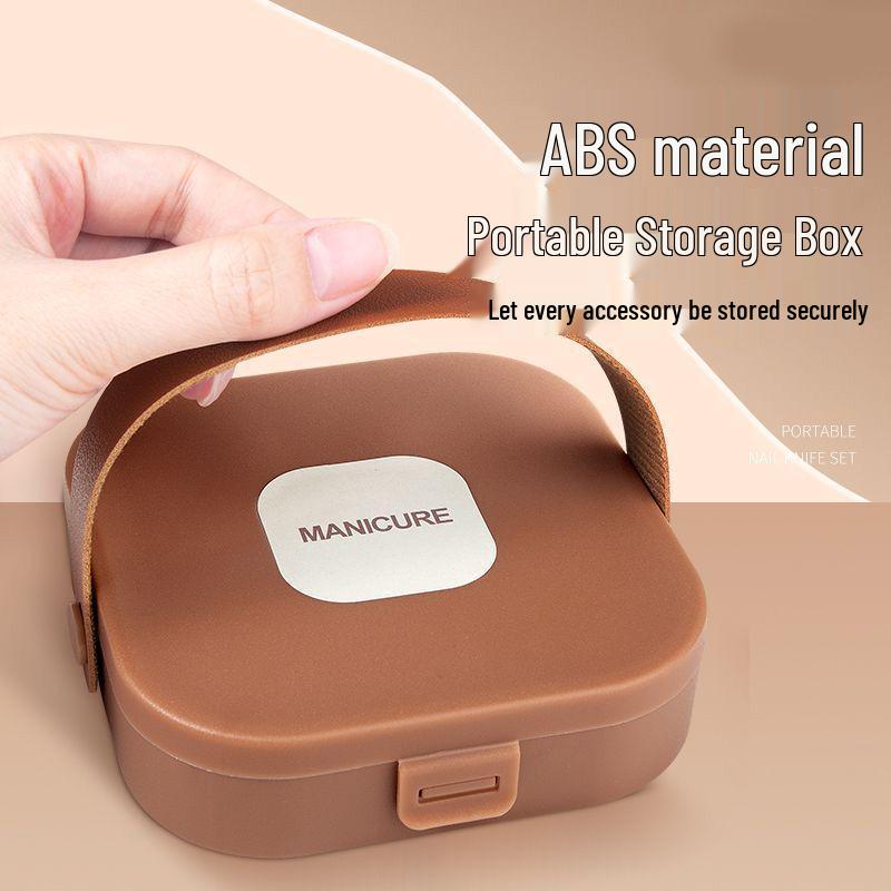 Portable Anti-Splash Manicure Set: Nail Clippers & Scissors