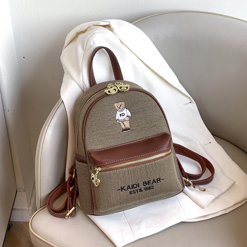 2025 Katie Bear Damen Stickerei Canvas Rucksack - Vielseitig & Stilvoll