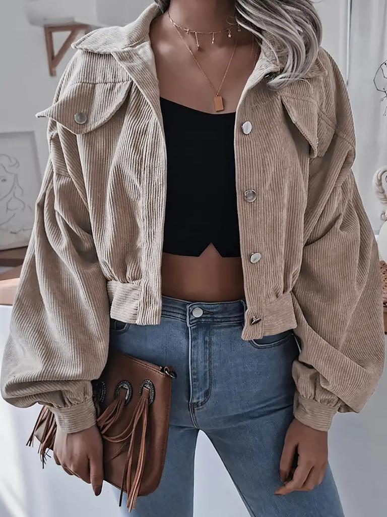 Ins Style Autumn Velvet Long Sleeve Cardigan Jacket for Women