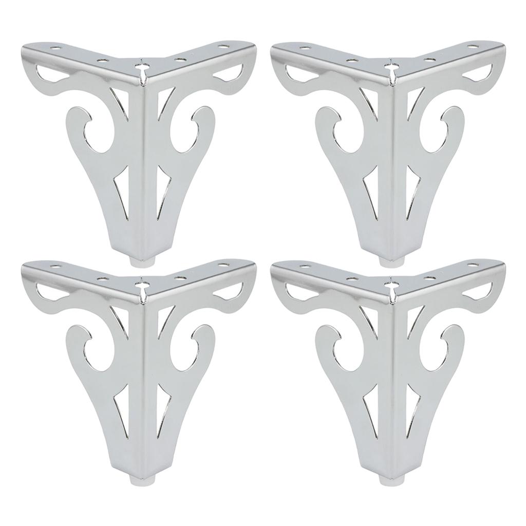 

4pcs Холлоу из металлической мебели Ноги Незаконченные Булочка ноги для кабинета Диван ТЕЛЕВИЗОР Стенд Loveseat Dresser