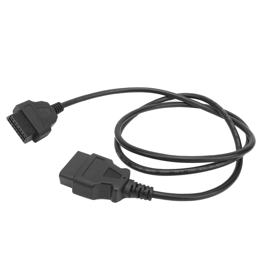 1.5m4.9ft OBD2 Diagnostic Cable Extension Line 16Pin To 16Pin Auto Parts DC 12V