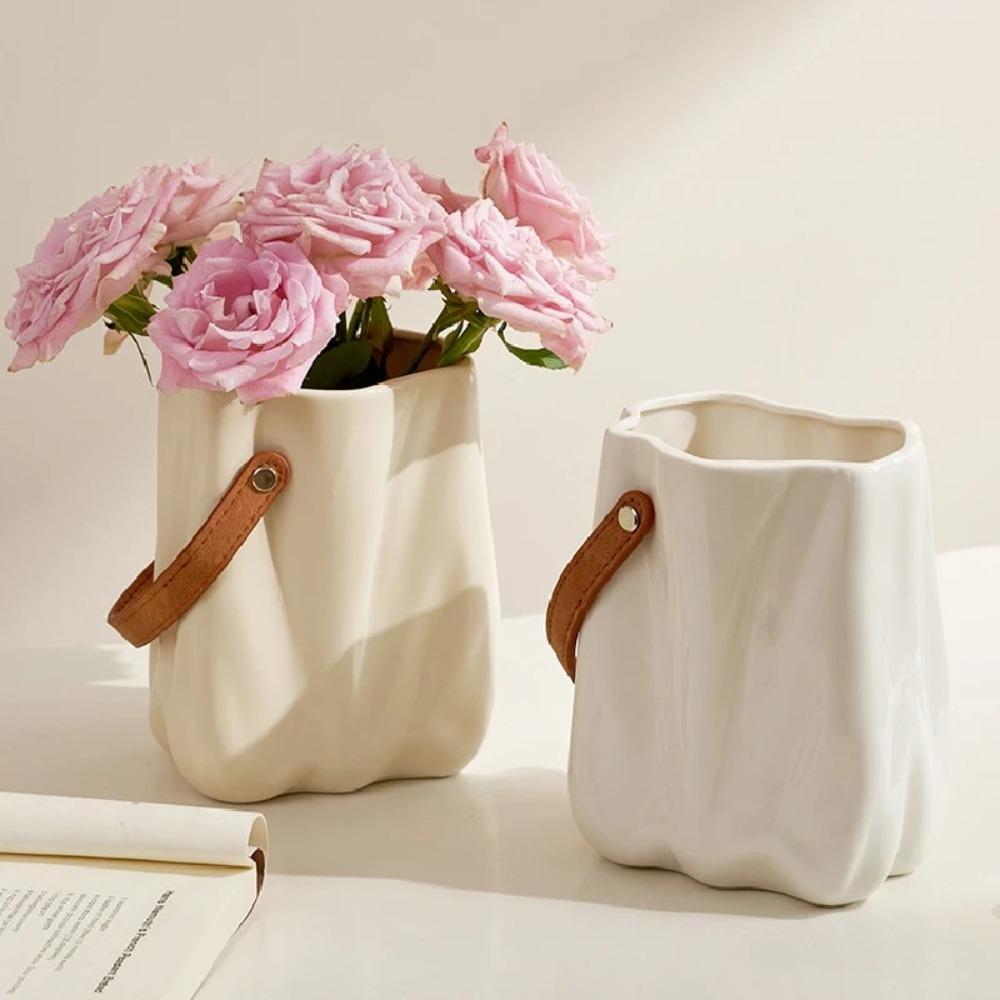 DIY Handbag Vase Handheld Vase Ornament New Niche Decoration  Household Supplies