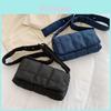 Elegante Bolso de Hombro Urbano de Nailon, Bandolera Compacta de Moda con Cierre de Cremallera