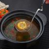 304 Stainless Steel Hot Pot Cutlery Soup Spoon Colander Spoon Grease Filter Spoon Long Handle Scoop Oil-Water Separation Spoon Kitchen Tools