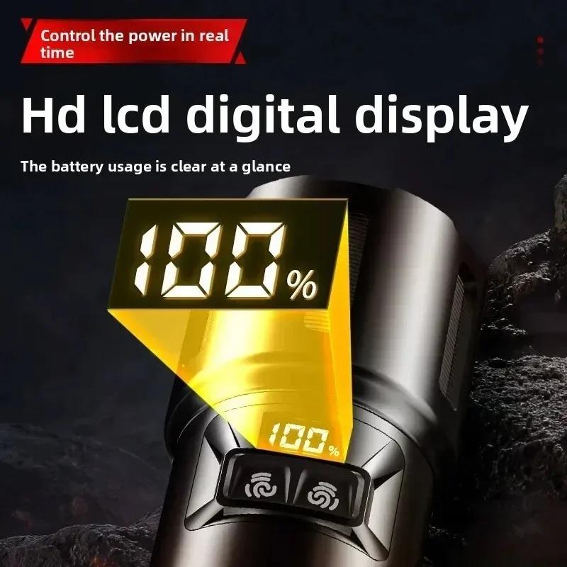 3 in 1 White Laser Flashlight Power Bank Feature IPX4 Waterproof Standard Digital Display Zoom Function Emergency Preparedness High Power