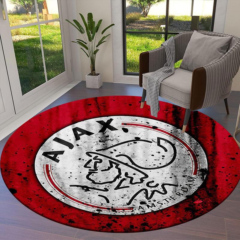 AFC Ajax Round Area Rug,Carpet Rug for Living Room Bedroom Sofa Playroom Decor,Non-slip Floor Mat