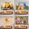 Cute Cartoon Wwinnie The PoohS Classic Tapestry Wall Hanging Tapestry Art Deco Blanket Curtain Hanging At Home Bedroom Living