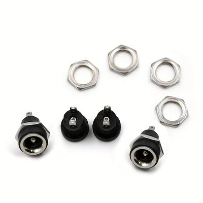 5 Stück DC Stromversorgungsbuchse Buchse Panelmontageanschluss 3A 12V 5,5mm 2,1mm Steckeradapter
