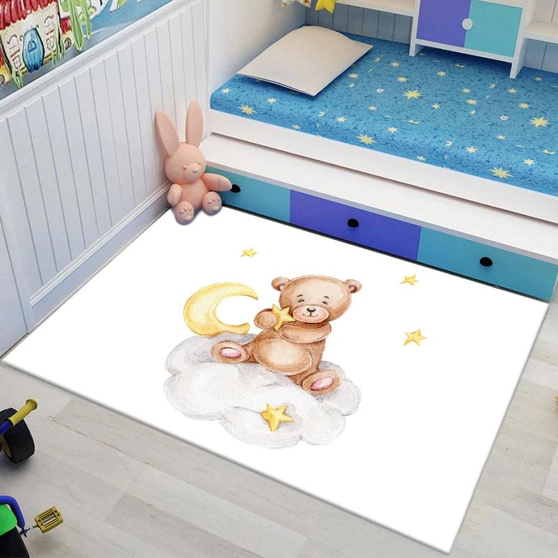 Bär Teppich Wohnzimmer Teppiche Rutschfeste Bodenmatte Lounge Teppich Kinderzimmer Matte Kinderteppich Baby Spielmatte Schlafzimmer Heimdekoration