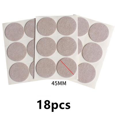 72pcs Self Adhesive Felt Chair Leg Pads Wood Floor Protectors Furniture Legs Table Leg Covers Round Bottom Anti-Slip Pads Set