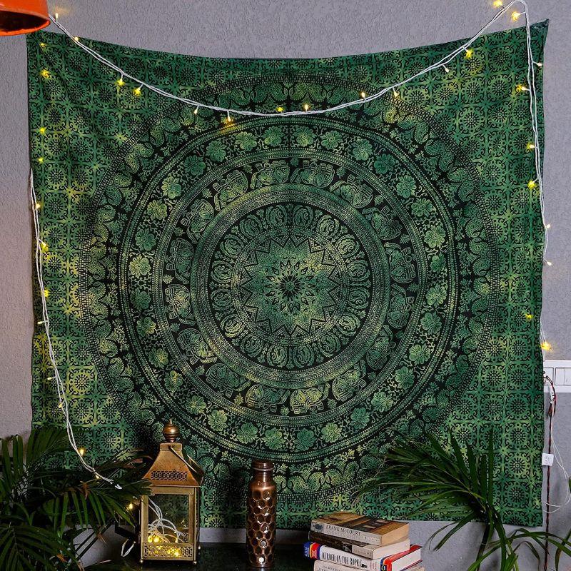 Boho Mandala Tree of Life Tapestry, Sun Moon Hippie Wall Hanging, Aesthetic Bedroom Dorm Living Room Decor