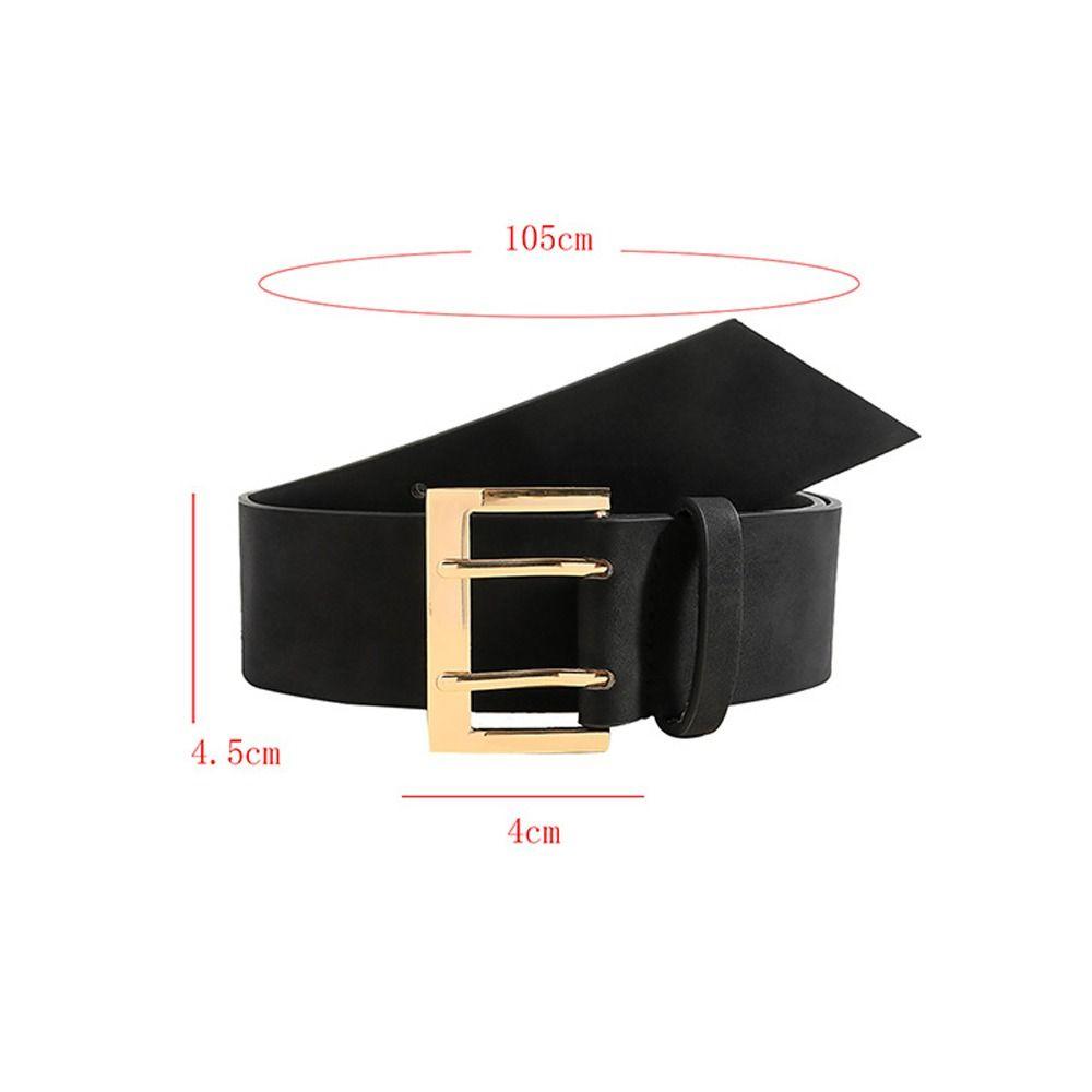 Trendy Suede Leather Wide Belt Casual Business Waist Strap Retro Pin Buckle Waistband  Gifts
