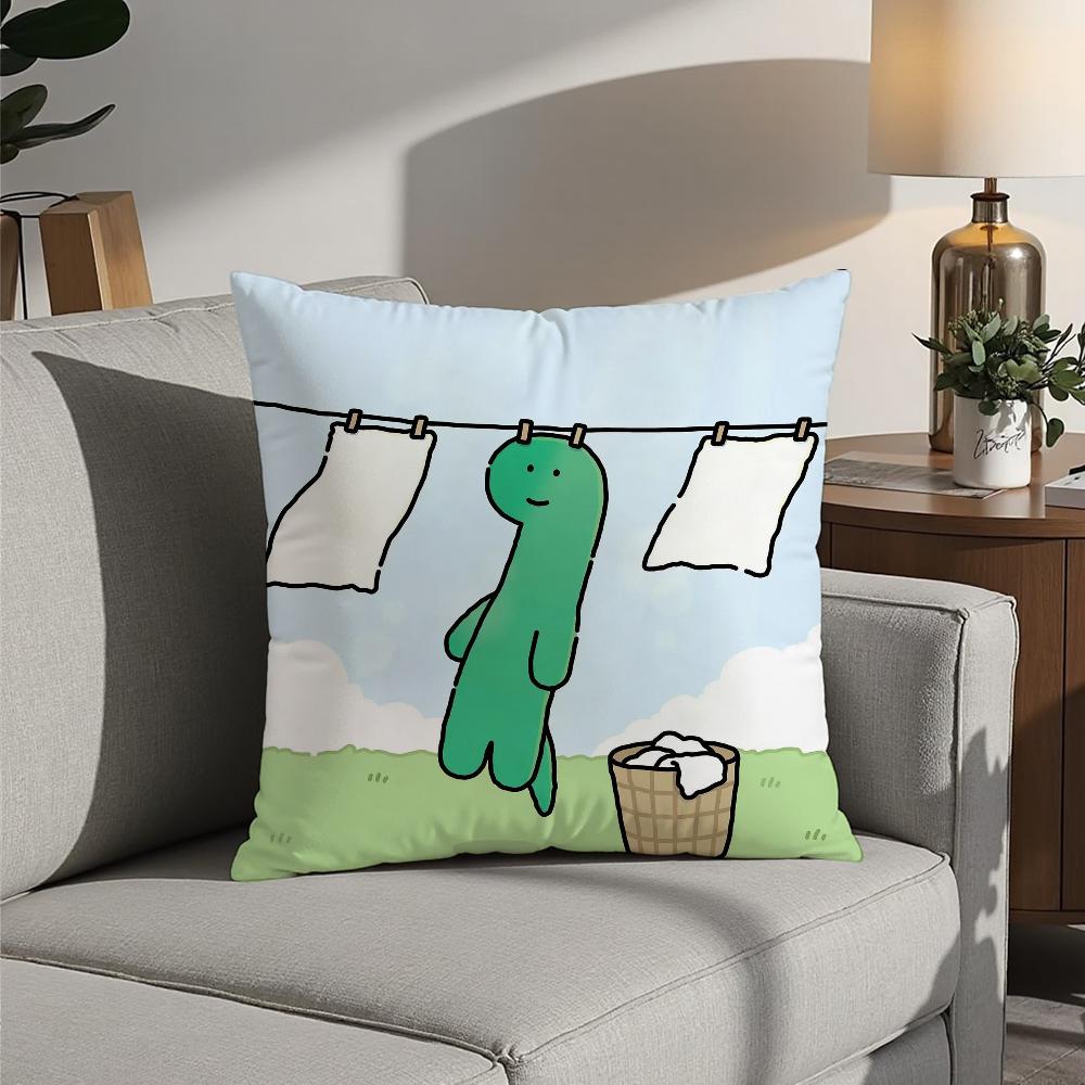 Joguman Korean Instagram Dinosaur Pillow Case 3D Print Polyester Fiber 40*40 Cm Home Sofa Throw Decoration Festival Gift