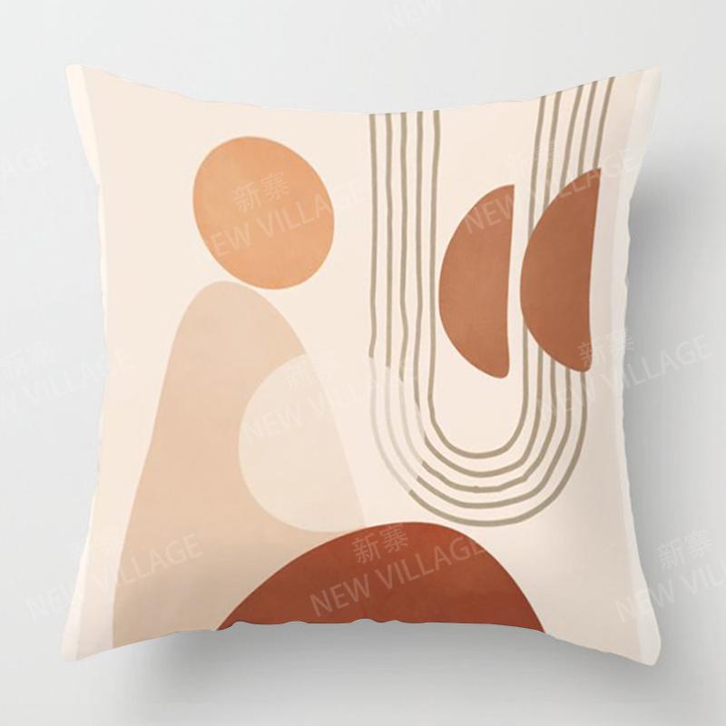 Nordic Modern Luxury Home Decor Autumn Pillowcase Sofa Cushion Cover 45X45Cm 45*45 50X50 60X60Cm 40X40 35X35 Abstract Geometric