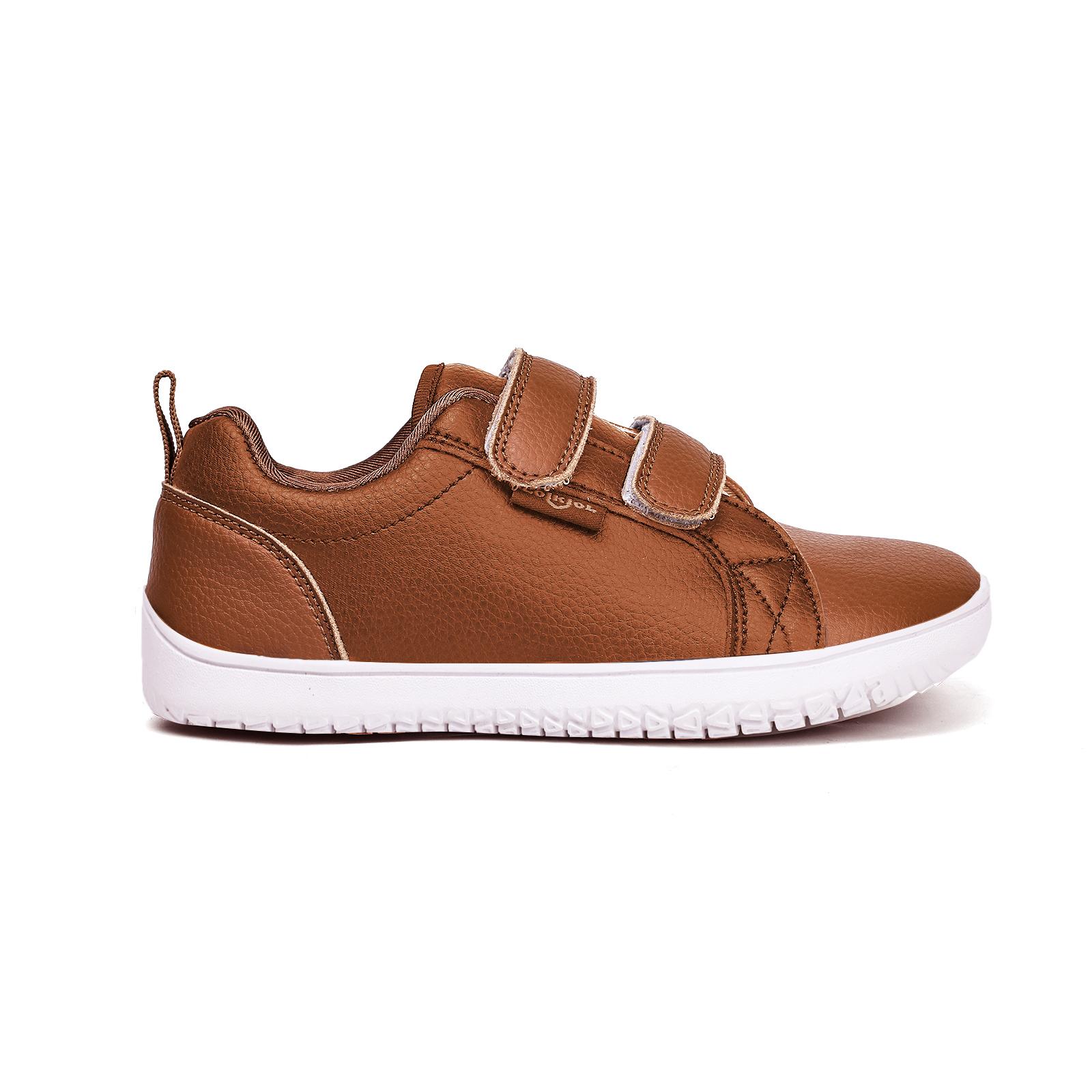 

Kids Barefoot Shoes Boys Girls Wide Toe Minimalist Fashion Sneakers Lightweight Hook Loop Artificial Leather Walking Flats 25 светло-коричневого