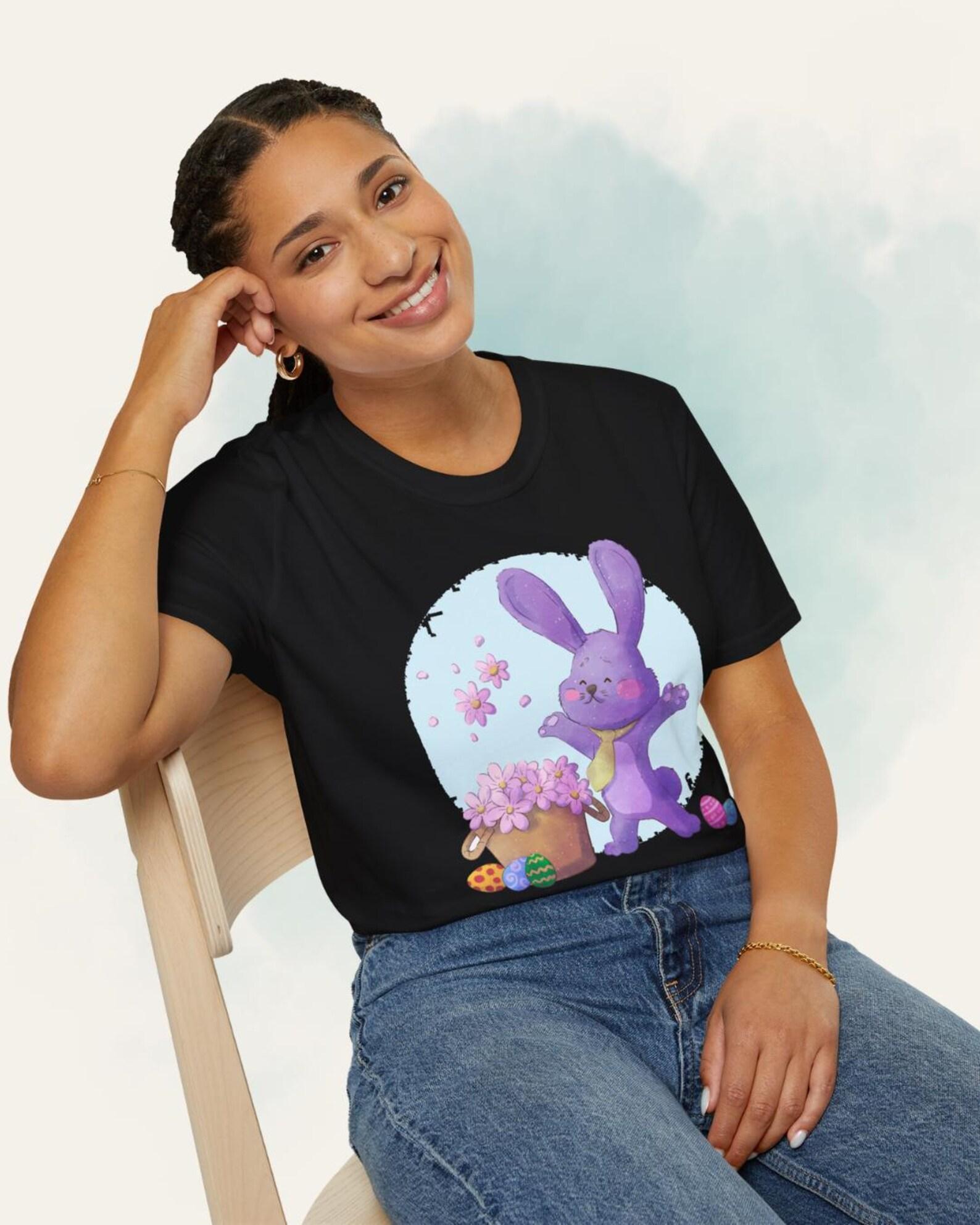 Easter Bunny Graphic T-Shirt: Spring Holiday Tee S