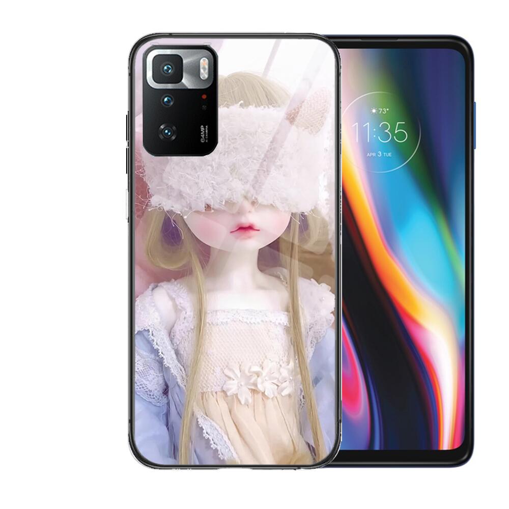 Krajews Bambole Spaventose cover Guscio in Vetro Temperato Custodia per Telefono Per XiaoMi Redmi Note 10 9S 8 7 6 5 A 10t Pro 9T Cover Pre Custodie