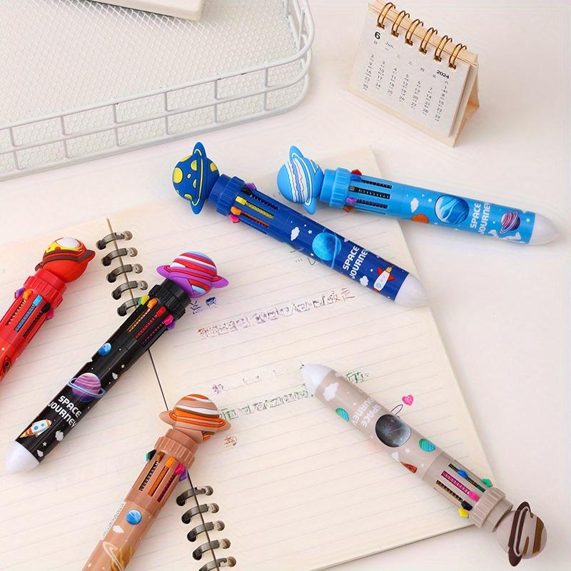Back To School Season 36pcs 0.7mm Creative Planet Ten-color Ballpoint Pen Multi-color Press Hand Tent Pen Gift Pen Prize Pen Stationery Stationery