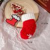 Knitted Doll Christmas Tree Keychain Handmade Ornament Christmas Stocking Keychain Creative Kawaii Christmas Keyring Gifts