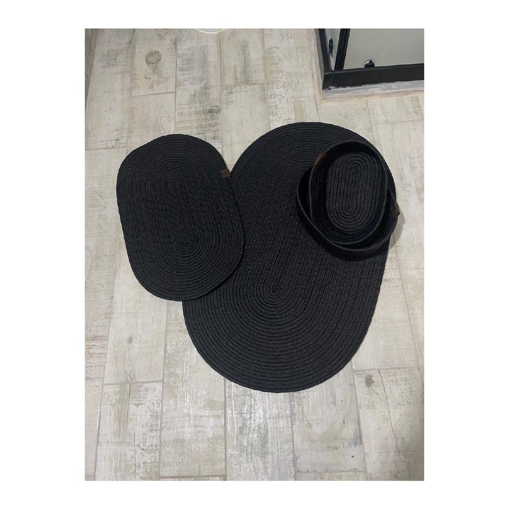 Iuta, răchită, set covoraș de baie, set coș de baie, set covoraș