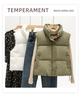 2024 Trendy Loose Stand-Up Collar Cotton Vest: Sleeveless Autumn/Winter Outerwear