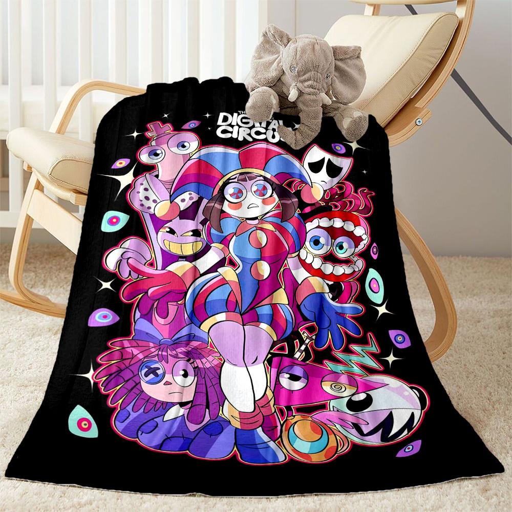 Digital Circus Blanket Ultra-Soft Perfect for Office Chair Chair Office All-Season Use Playful Design Gift for Travel Home Birthdays