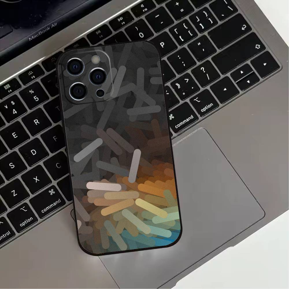 Abstract art line doodles Phone Case For iPhone 17,16,15,14,13,12,11 Plus,Pro Max,XS,Soft Silicone Black Cover