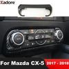 For Mazda CX5 CX-5 2017 2018 Carbon Car Center Air Condition AC Switch Control Button Panel Cover Trim Interior Accessories