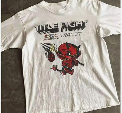 NOWY Zespół Title Fight Transit Prezent Dla Ukochanej Biała Koszulka We Wszystkich Rozmiarach