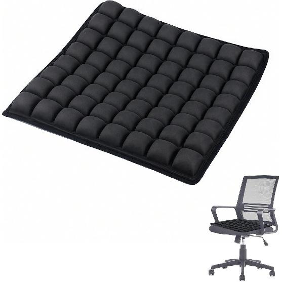 Inflatable Seat Cushion for Air Travel,16x16 Inch 3D Air Cell Pillow for Long Flights, Office, Car & Wheelchair, Portable Ergonomic Support