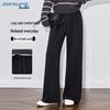 JEANSWEST Women's Relaxed Wide-Leg Straight-Fit Casual Pants
