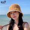 Spring and Summer Bucket Hat Knitted Hat Children's Fashion Versatile Bow Bucket Hat Casual Breathable Basin Hat