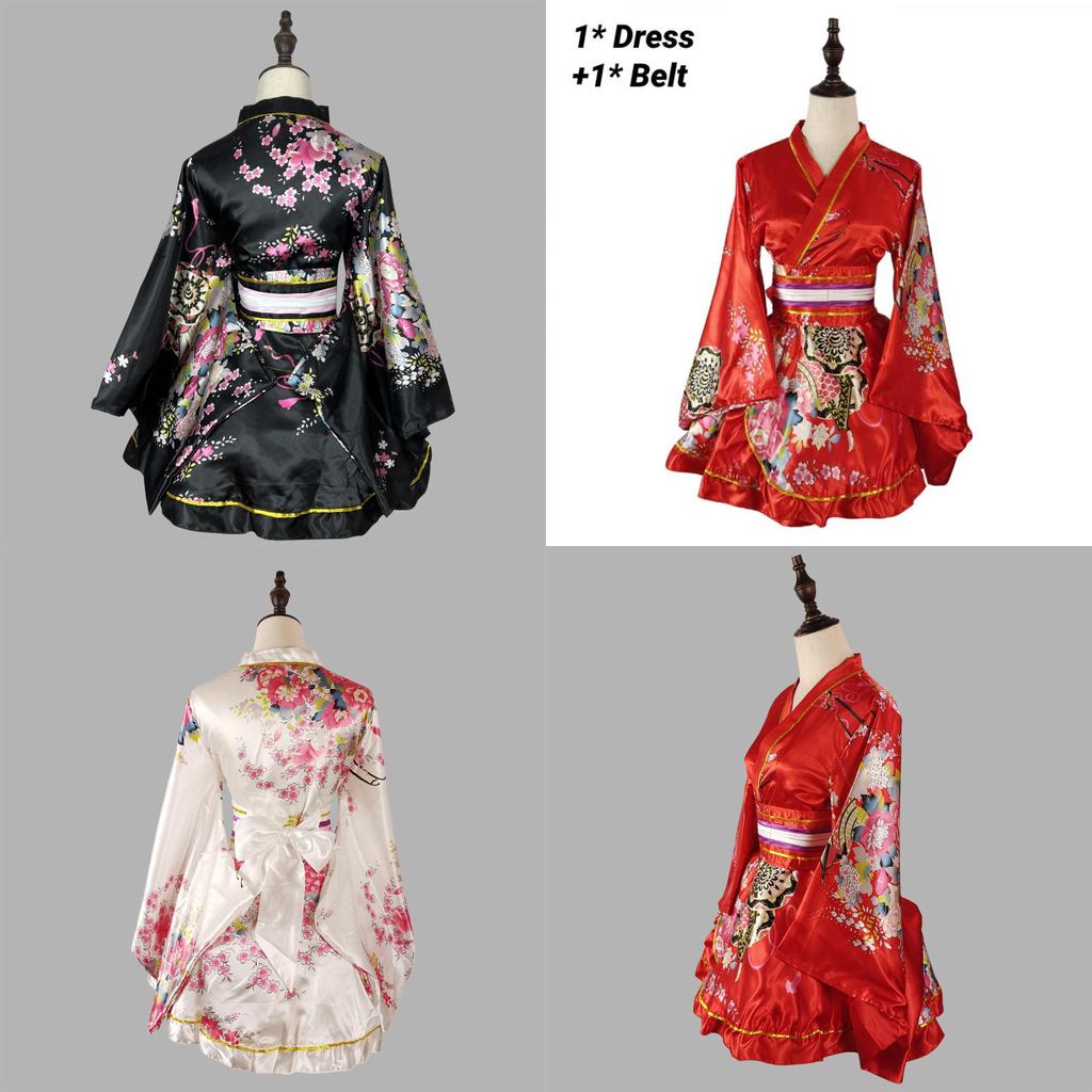 Women's Elegant Floral Kimono Robe Traditional Style Cosplay Anime Photo Shoot Sleepwear" Characters)