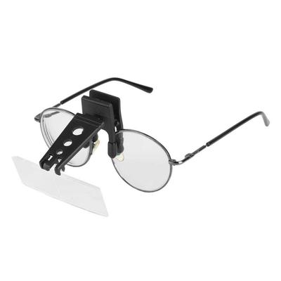 Lupa de clip Walfront, 1.5x, 2.5x, 3.5x, con estuche de plástico duro y lente de plástico, para gafas Yamamoto Optical