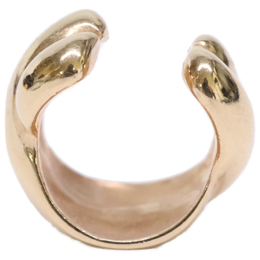 Ete K10 Cross Design Single Ear Cuff Earring Yellow GoldUsed