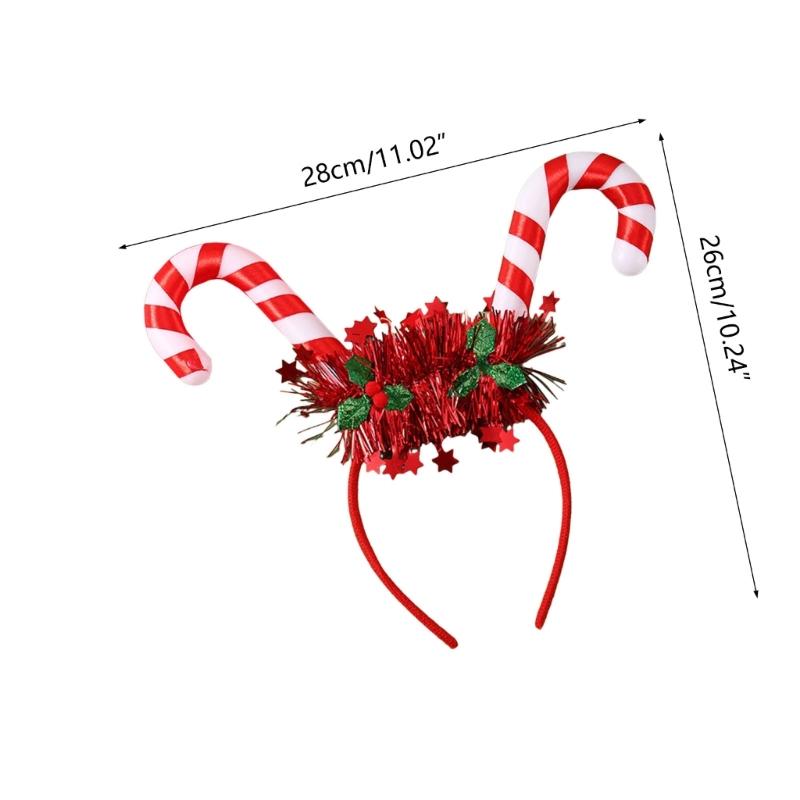 Flashing Christmas Headband with Built-in LED Light New Year Headgear Festive Hair Accessories for Holiday Parties
