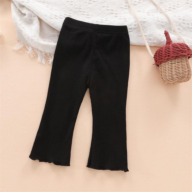 Korean Style Fashionable Girls' Cotton Flare Leggings for Toddlers (2025)