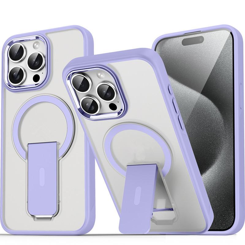Applicable to iphone17promax bracket 16 mobile phone case Apple 13 magnetic suction 14 hard case 15 niche 12 simple 11