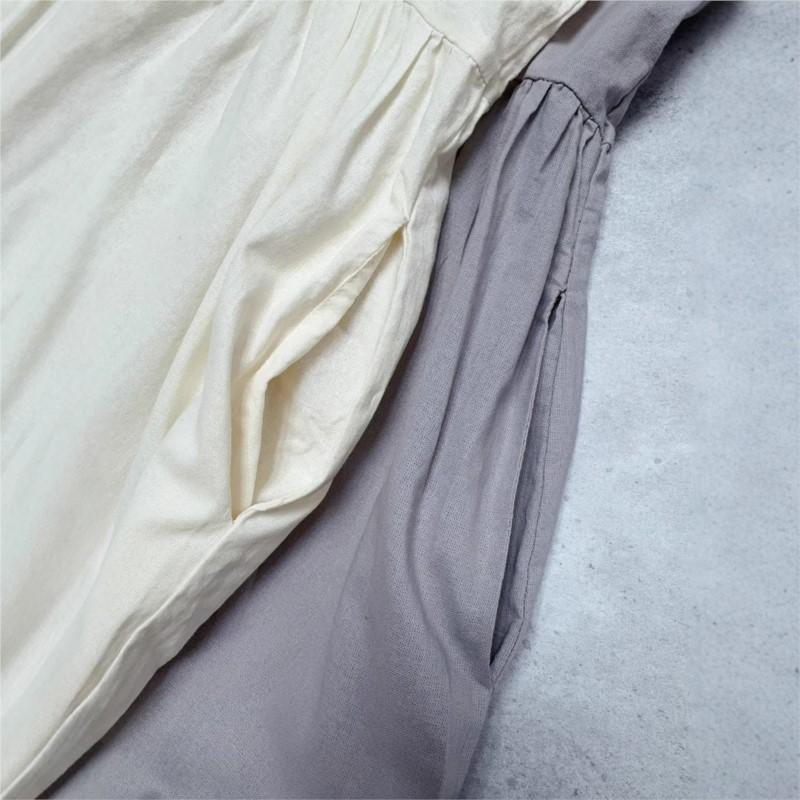 Johnature Japanische Kleider Damen Frühling Lässig Basis Umlegekragen Locker Einfarbig Damenkleider