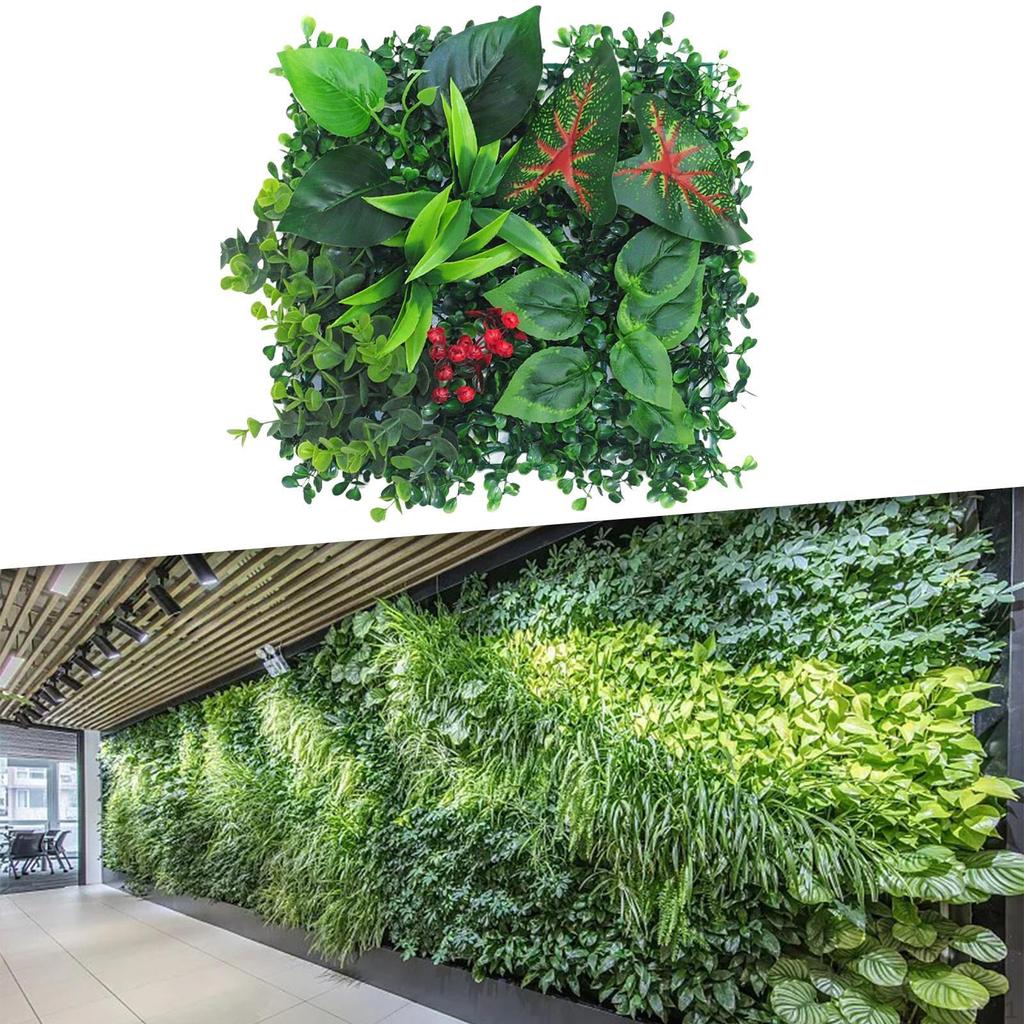 Pannello decorativo da parete verde - Fogliame realistico per casa e giardino