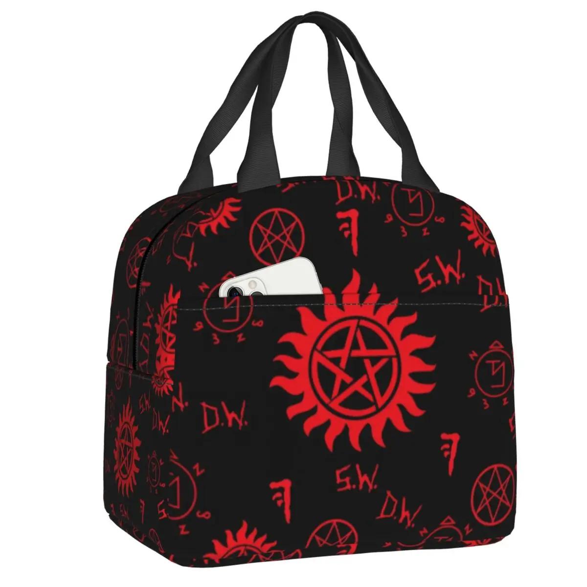 

Надприродна ізольована сумка-тоут для ланчу для жінок The Family Business Winchester Things Cooler Thermal Bento Box Outdoor Camping 22x20x13CM золотий