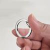 3 Pcs Metal Spring Open Keychain Round Spring Clasp Keyring Stainless Steel Buckle Circular Rings Keyring Durable