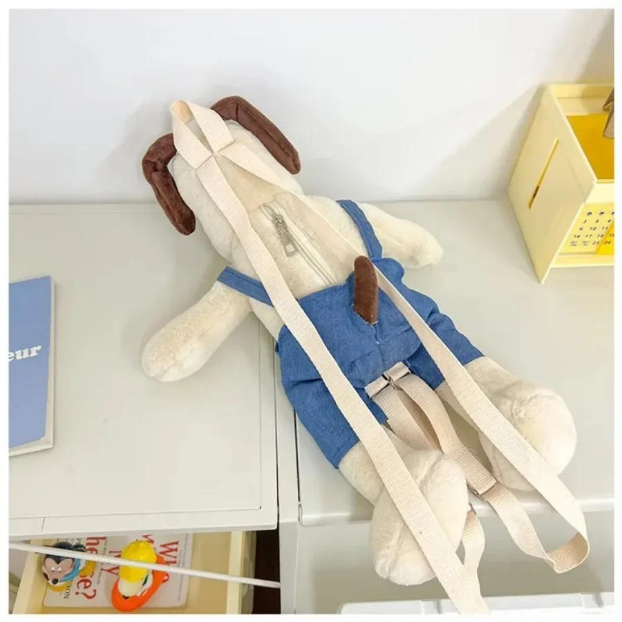 Funny Dog Plush Backpack Cute Anime Puppy Plushie Toy Doll Large Capacity Cosmetic Snack Storage Shoulder Bag Birthday Gifts